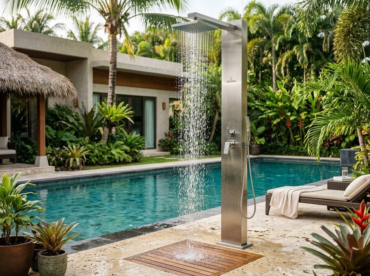 Duchas para Área da Piscina